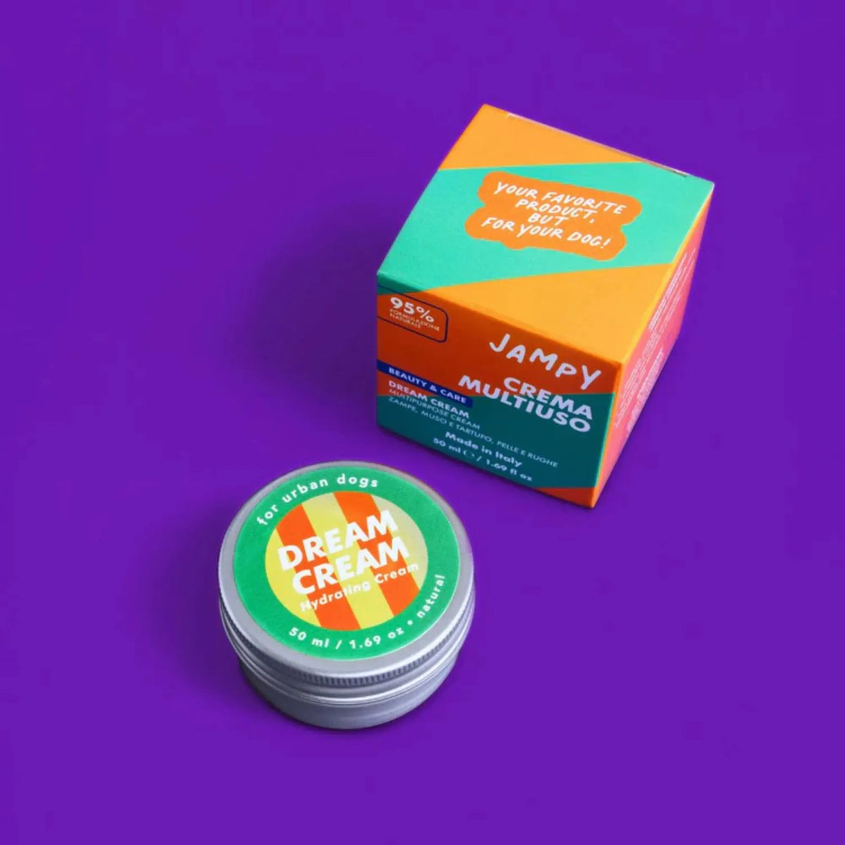 Dream Cream Jampy crema multiuso per cani con confezione – 50ml vegan natural – Fridom