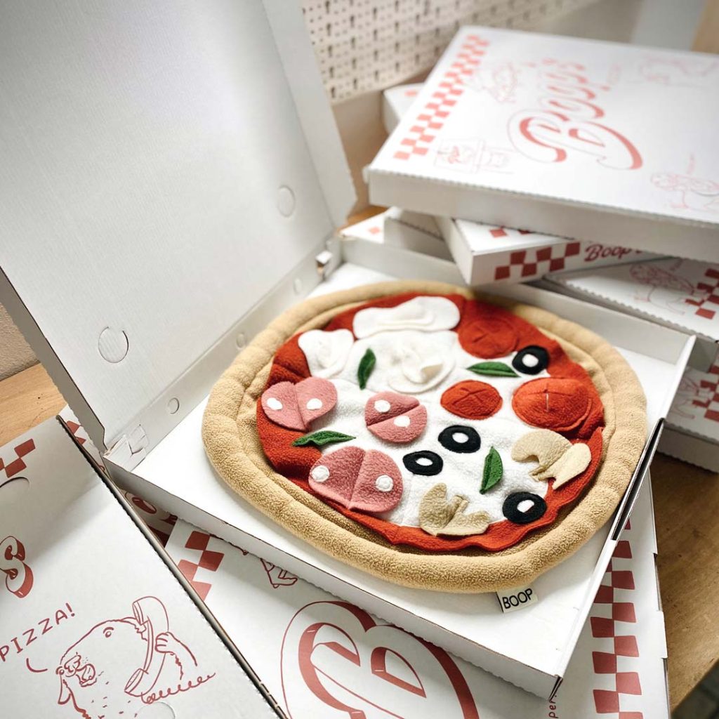 Gioco olfattivo snuffolosa pizza per cani nella scatola – stimolazione mentale – Fridom