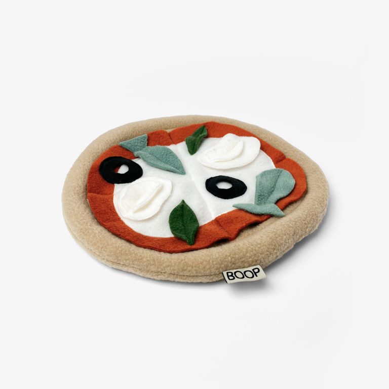Snuffolina pizza olfattiva per cani e gatti in tessuto con topping – stimolazione mentale – Fridom