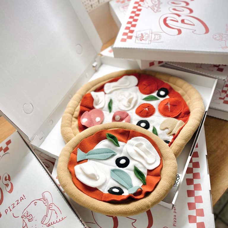 Gioco olfattivo snuffolina pizza per cani e gatti in scatola – stimolazione mentale – Fridom
